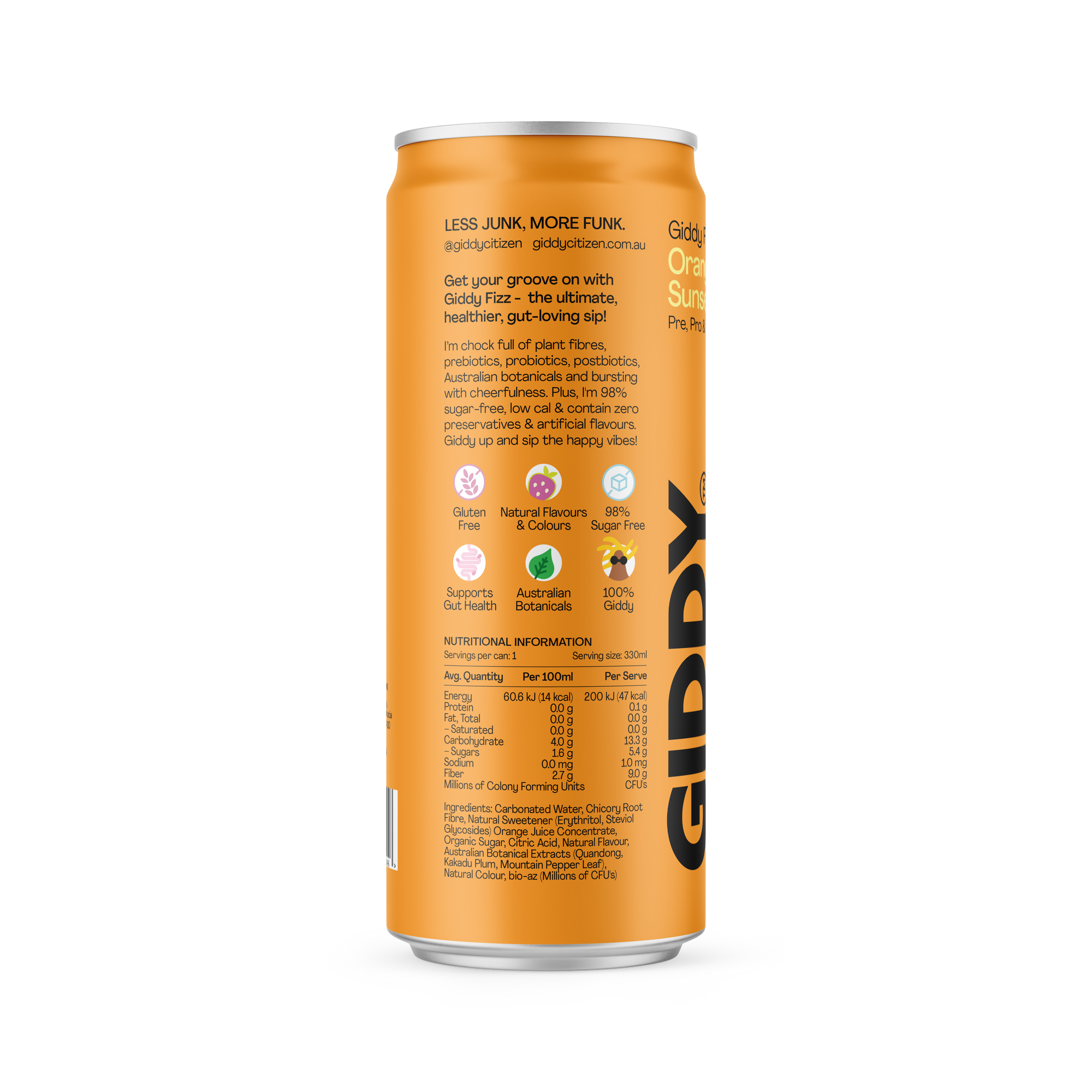 Orange Sunset Giddy Fizz Soda