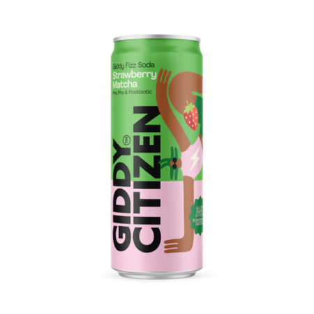 Strawberry Matcha Giddy Fizz Soda