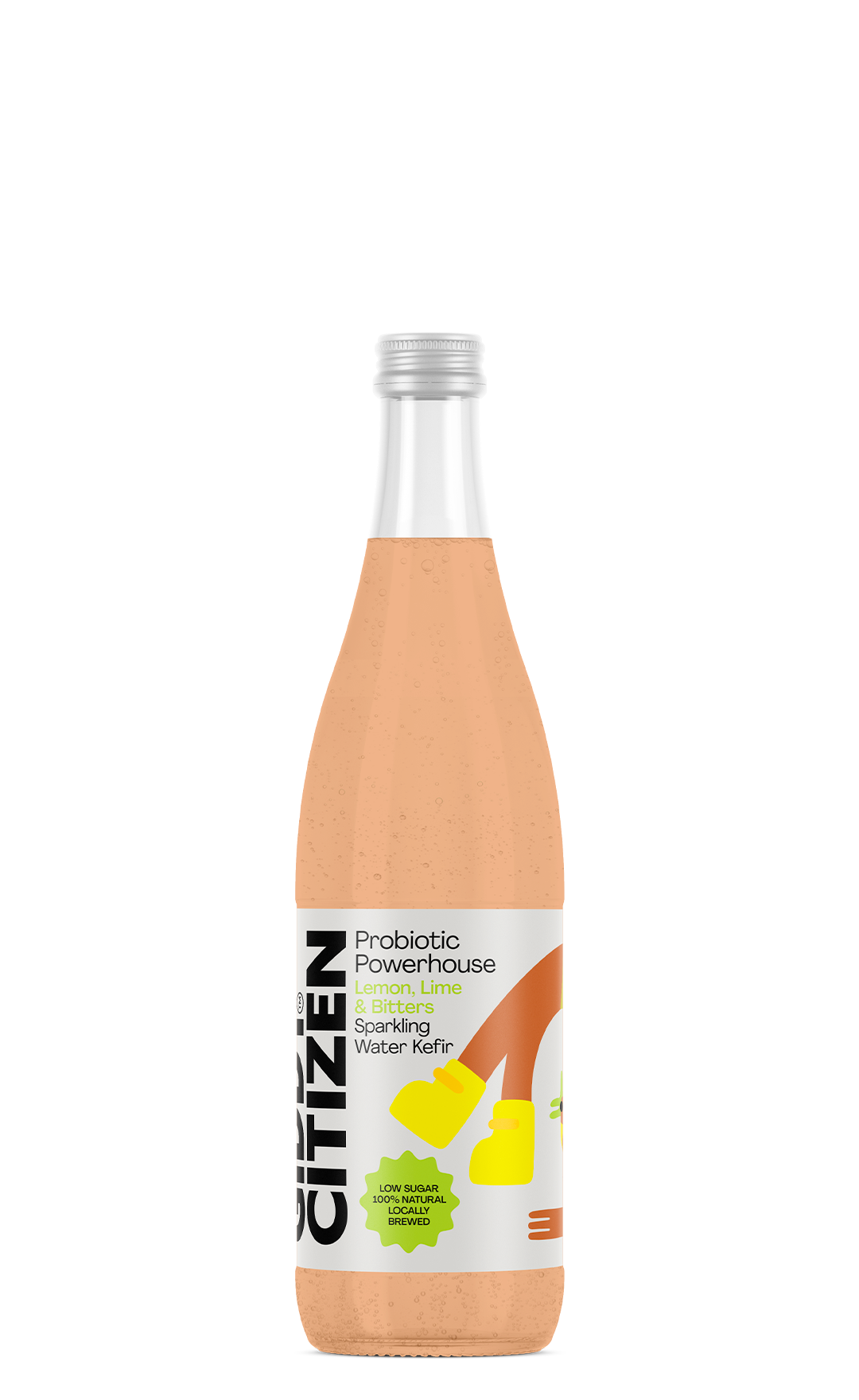 Probiotic Fruit Sodas - Lemon, Lime & Bitters (330ml - 12 pack)